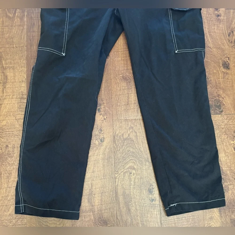 True religion Ripstop Cargo Pants for men Sz 36 waist jet black white stitching